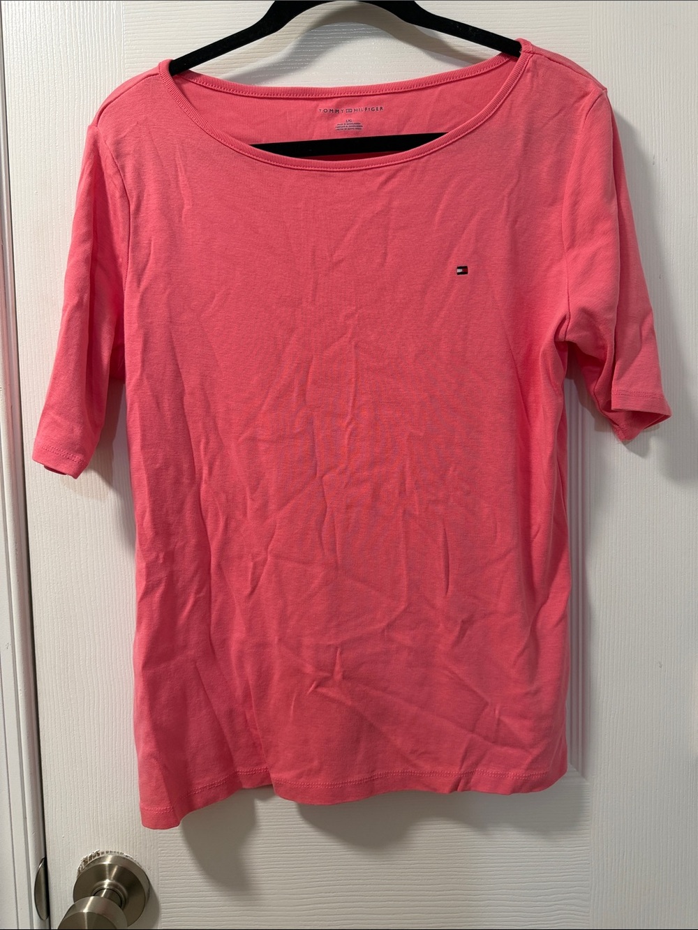 Tommy Hilfiger Coral Pink Short Sleeve Crew Tee